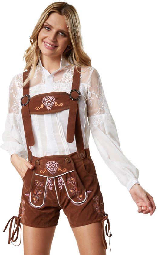 Dressforfun Lederhose Ammersee L - verkleedkleding kostuum halloween verkleden feestkleding carnavalskleding carnaval feestkledij partykleding - 302812