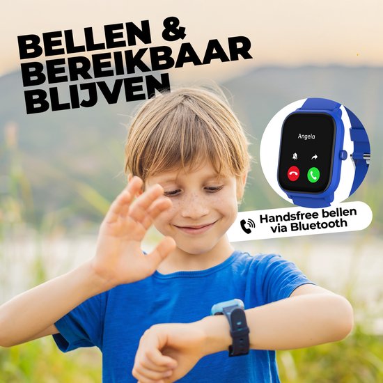 Denver Smartwatch Kinderen - Bellen/SMS/Whatsapp - Voor Android & iOS - Stappenteller - Slaapactiviteit - Hartslag, Bloeddrukmeter, Sportmodus - SWK120BU