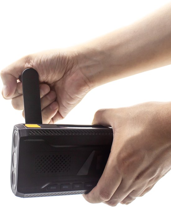 Denver Noodradio - Powerbank Zonne-energie - DAB & FM Radio - Noodpakket - Zaklamp - Opwindbaar - SOS Licht - Solar powerbank - SCD2033