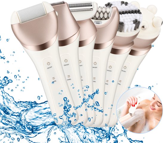 6-in-1 multifunctionele epilator, scheren, peeling, massage