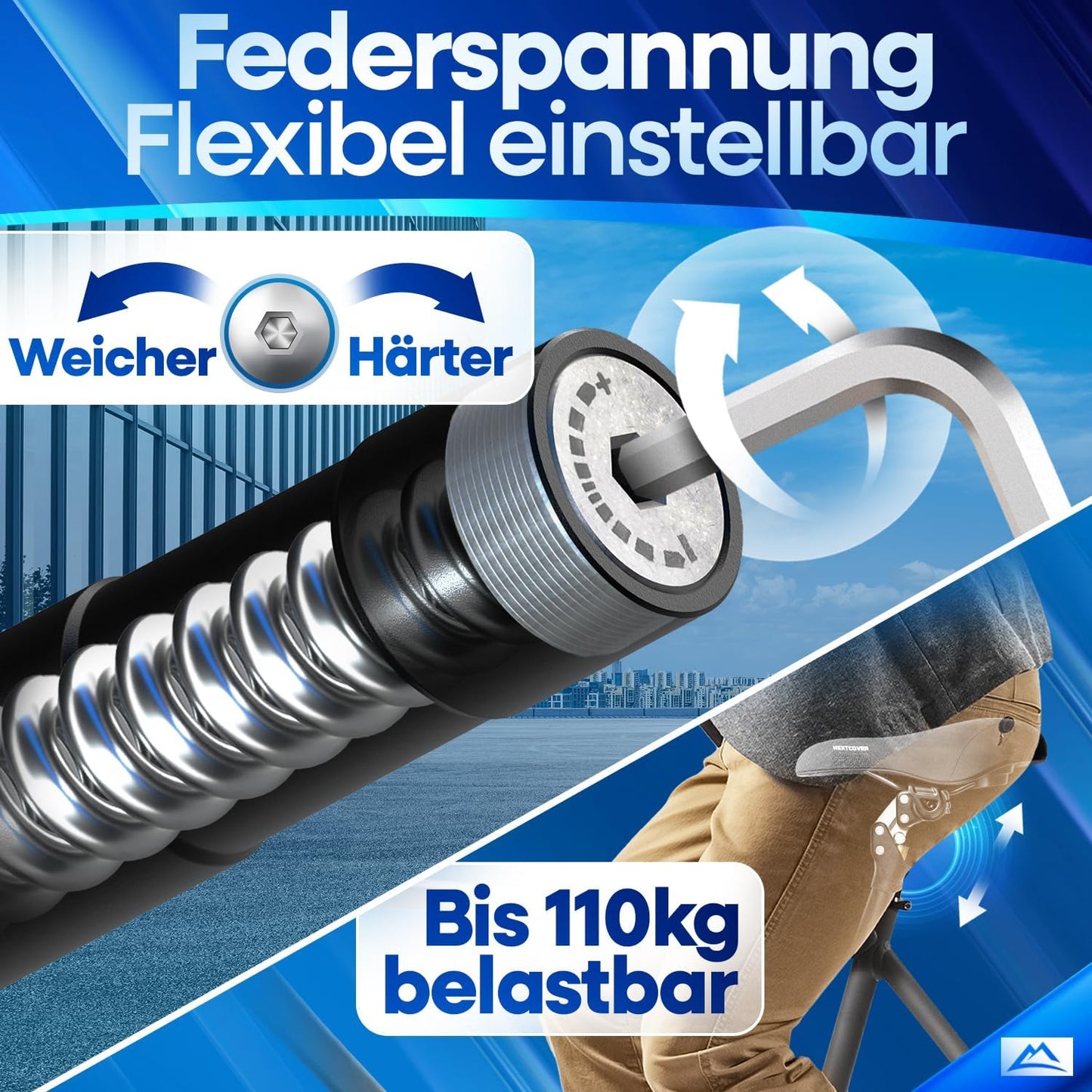 Nextcover Verende Zadelpen 27,2 mm - Comfort-Spring - Aluminium - Zwart