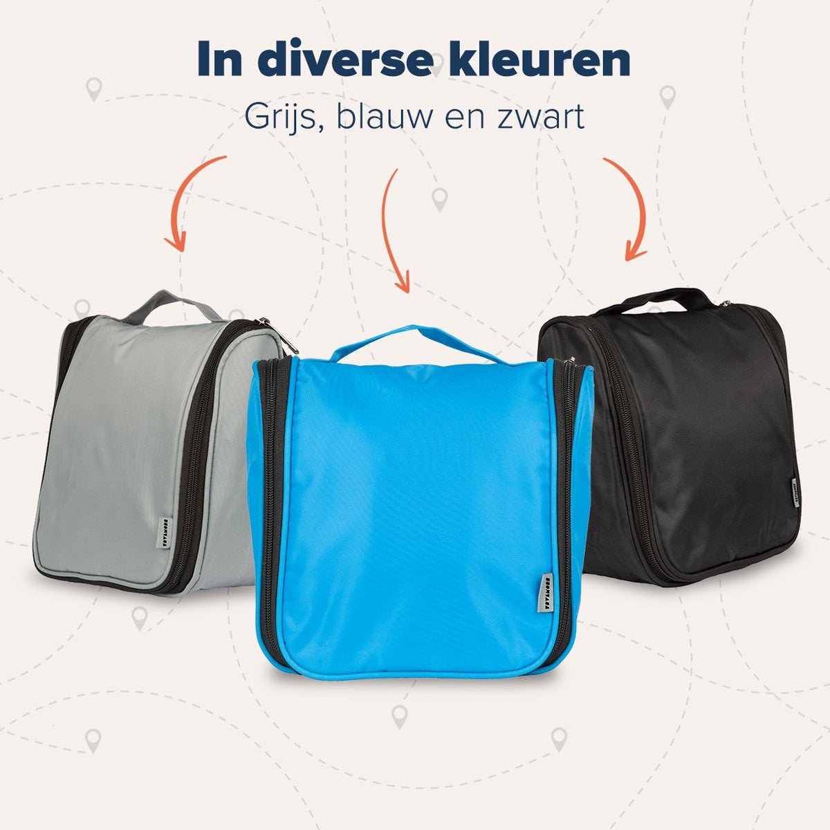 TRVLMORE Toilettas - Hangend met Haak - Unisex - Lichtblauw