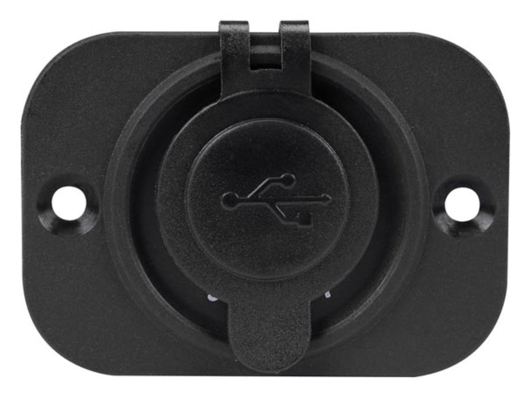 USB Lader - Inbouw - Dubbel - 12-24V - Spatwaterdicht - Kortsluitbeveiliging - Zwart