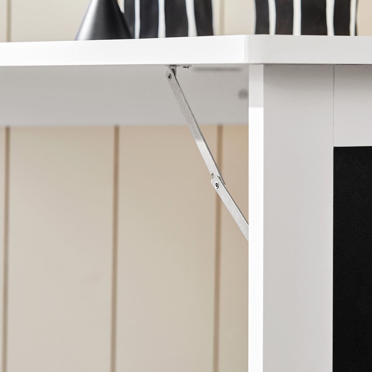 SoBuy FWT03-PF Eettafel inklapbaar met krijtbord- Max. 80 kg - 75 x 50 x 76 cm - Wit