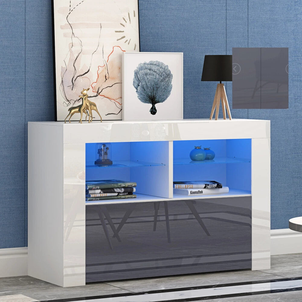 TV Meubel Modern 100 cm - Met RGB LED Verlichting - Zwart