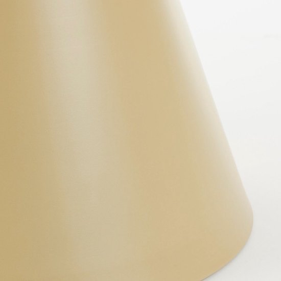 Mica Decorations Celise - Bijzettafel met Ruim Tafelblad voor Binnen - Salontafel Stevig en Stabiel Ontwerp - Nachtkastje Formaat Geschikt voor Woonkamer - H44 x Ø59 cm - Beige