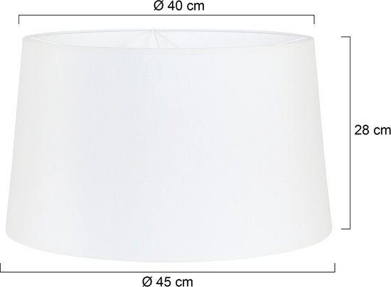 Steinhauer - Lampenkap - Rond 45 cm - Chintz - Wit - Voor hanglamp