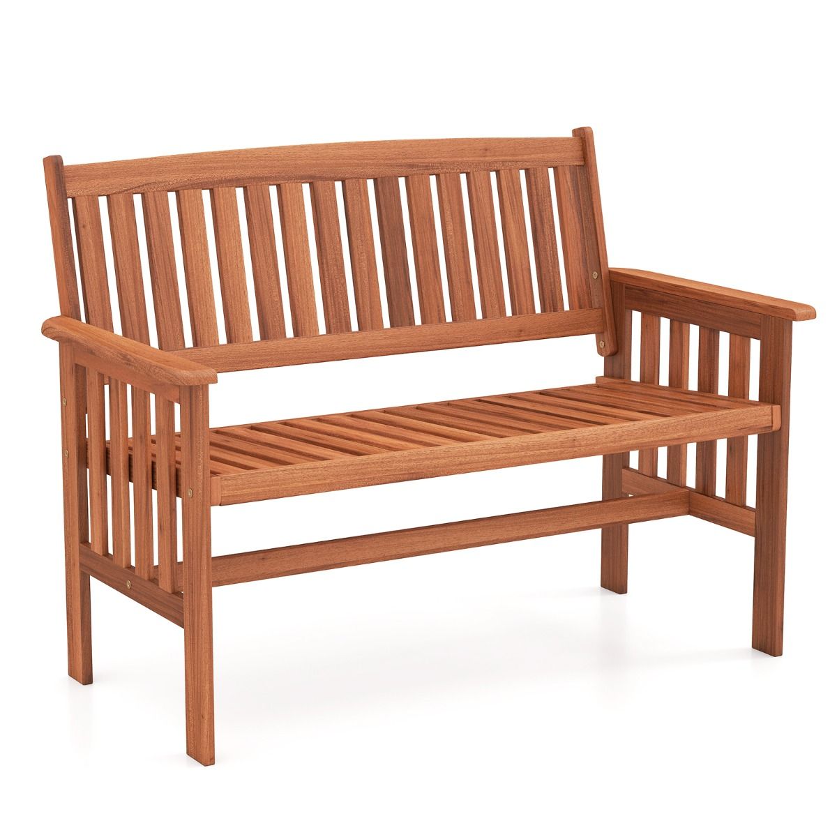 Coast Houten tuinbank - 2-zits - verstelbare rugleuning - naturel - 119 x 59,5 x 89 cm