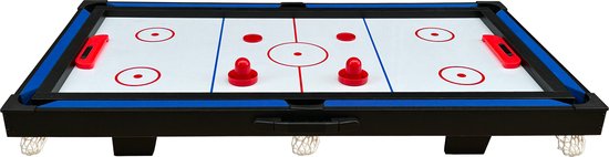 Cougar 3-in-1 Multi Speeltafel Mini Zwart-Blauw – Pooltafel – Push Hockey – Tafeltennis - Inclusief alle accessoires
