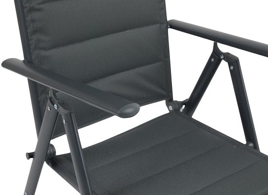 909 OUTDOOR Tuinstoelen met Padding Set/2 - Inklapbaar - Verstelbaar - Aluminium&Polyester- 67x56x106 cm