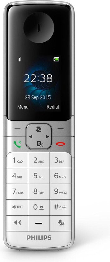 Philips D6351W Draadloze Telefoon met Antwoordapparaat - 1,8" Display - Telefoonboek tot 100 Namen - Nummerherkenning en -Blokkering - Plug & Play - Wit