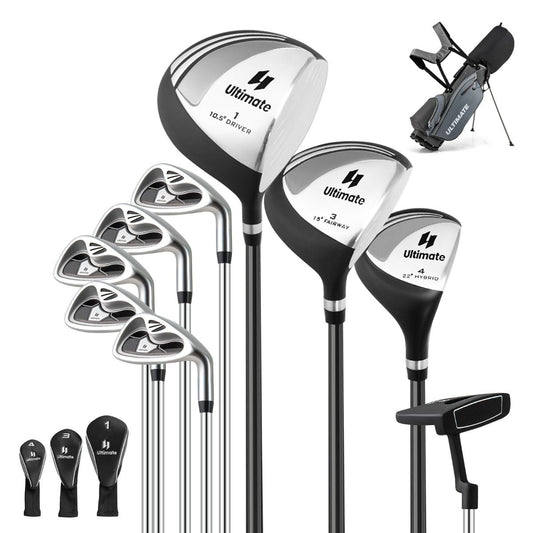 Coast Heren Golfset - 9-delig - Rechtshandig - Inclusief regenhoes - Grijs