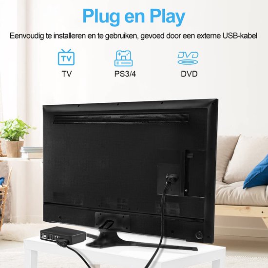 SCART naar HDMI Adapter - 1080p/720p alles-in-één Scart naar HDMI audio-videoadapter - Wordt geleverd met HDMI-kabel, Scart-ingangskabel en HDMI-uitgangspoort - Werkt met HDTV's, settopboxen, VHS-systemen, Xbox, PS3, Sky, DVD en Blu-ray