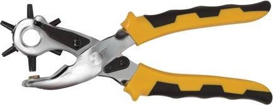 Toolland Revolverponstang, 6 verwisselbare ponsen, voor precisie in lederbewerking