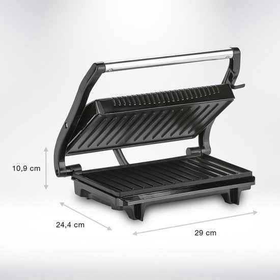 Tristar Contactgrill - GR-2846 - 700W - Tosti apparaat - 22,5x14cm bakoppervlak - Aluminium