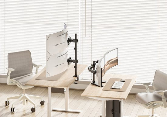 VDD - monitorarm - 2 schermen - heavy duty - met voet