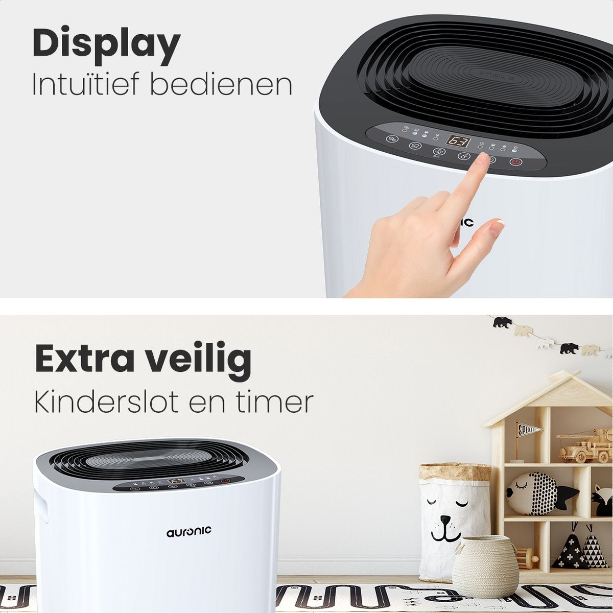 Auronic Luchtontvochtiger en Luchtreiniger 25L - Wit