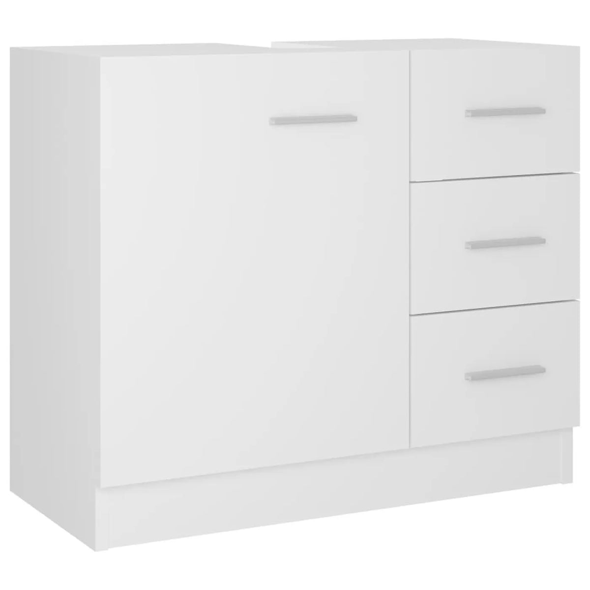 vidaXL Wastafeleubel en Badkamermeubel 63x30x54 cm – Wit – Houtcomposiet