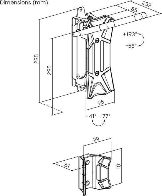 VDD - Fiets ophangsysteem - Fietsenrek - Fietsbeugel wand - Zwart