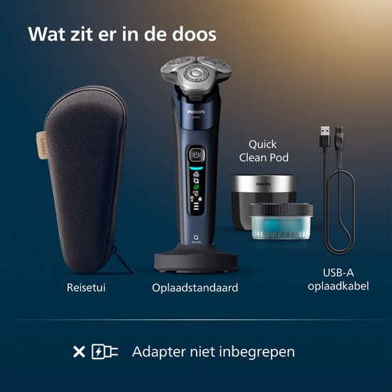 Philips Shaver i9000 Elektrisch Scheerapparaat Voor Mannen - Met Quick Clean Pod - Blauw - X9003/30
