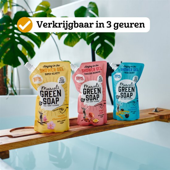 Marcel's Green Soap Douchegel Navulling - Vanille & Kersenbloesem - 6 x 500ml