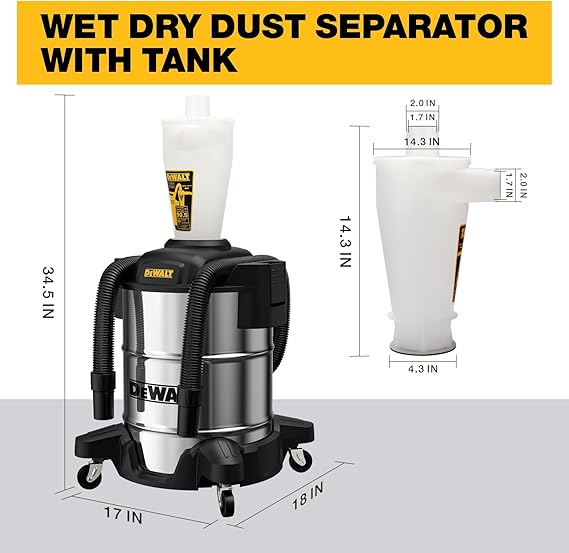 DeWALT Cycloonstofafscheider - 38L - Professioneel - Zwart