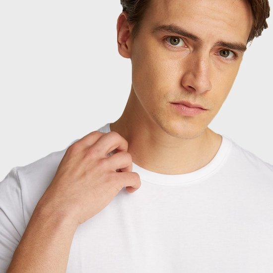 Calvin Klein heren 3P O-hals shirts wit