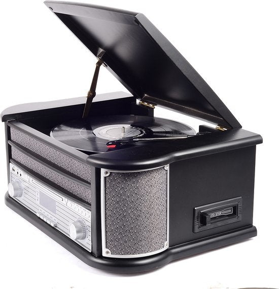 Denver Retro Platenspeler - Ingebouwde Speakers en Versterker - DAB Radio - Radio CD Speler - MRD51 - Hout