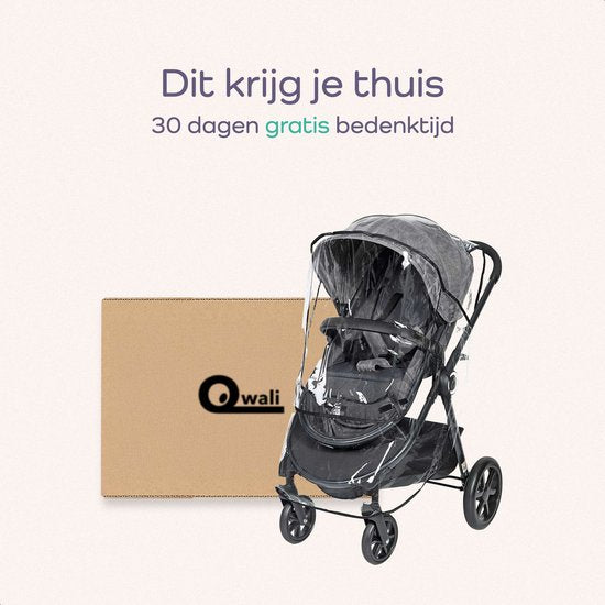 Qwali Regenhoes Kinderwagen Universeel - Wandelwagen - Regenhoes Buggy - Kinderwagen Accessoires