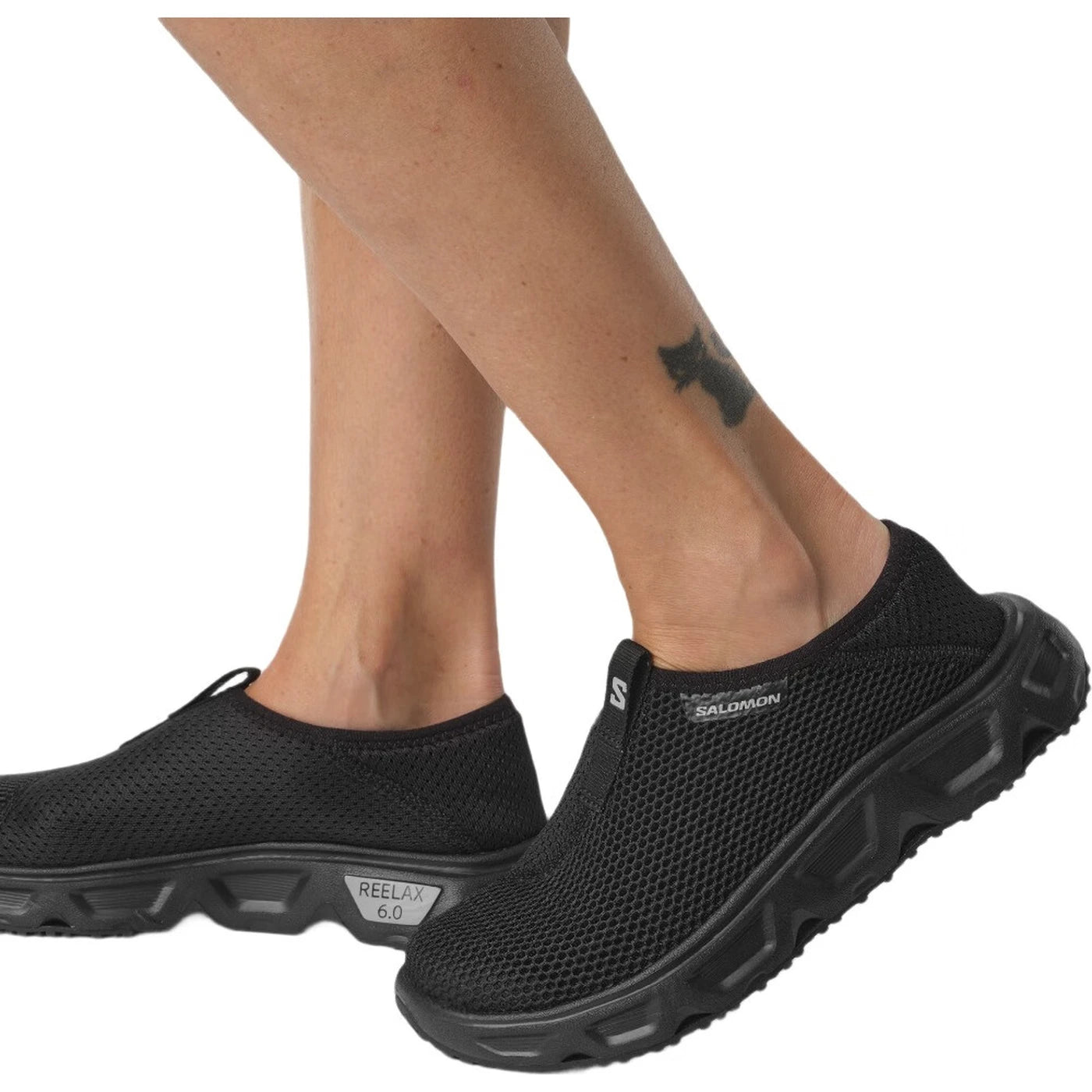 Salomon Reelax Moc 6.0 Herstelschoenen Dames - Zwart - Instapmodel met Inklapbare Hak - Ademende Mesh - maat 37 1/3