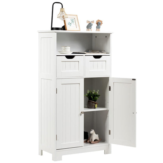 Coast Badkamerkast - met open plank - 2 deuren en 2 verstelbare lades - wit