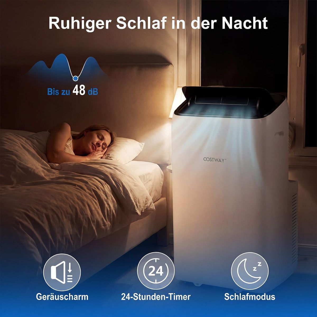 Coast Mobiele Airco - 5-in-1 Klimaatregeling - 12000 BTU - Voor ruimtes tot 46 m² - Wit