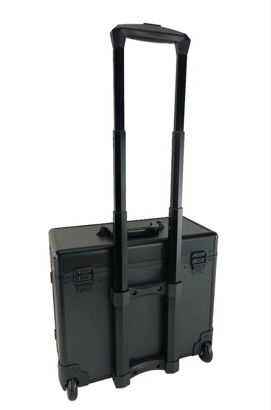 VDD – Kapperskoffer – Kappers Trolley – Visagie Koffer – Make up Trolley - Make up Koffer – Beautycase – Cosmetica koffer – Beautycase met wielen – Zwart