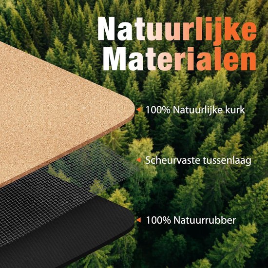 DH FitLife Kurken Yogamat - Mandala Harmony - 183 x 61 cm - 6 mm - Met Draagriem