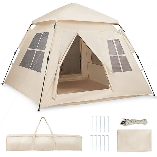 Coast Pop-up familietent - snel opzetbaar - 4 personen - beige