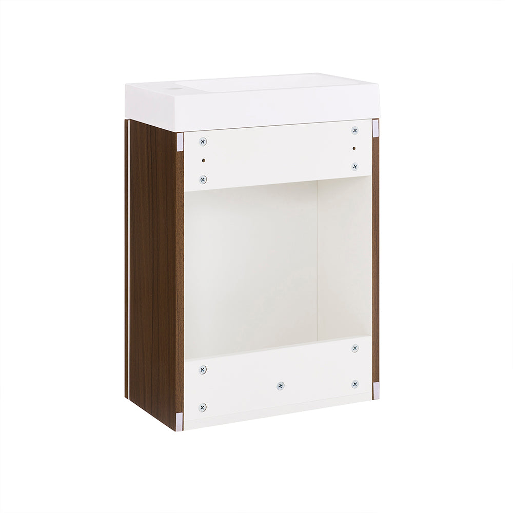 Compact en Stijlvol Badkamermeubel met Wastafel – SoBuy BZR196-BR (40 x 22 x 56 cm)
