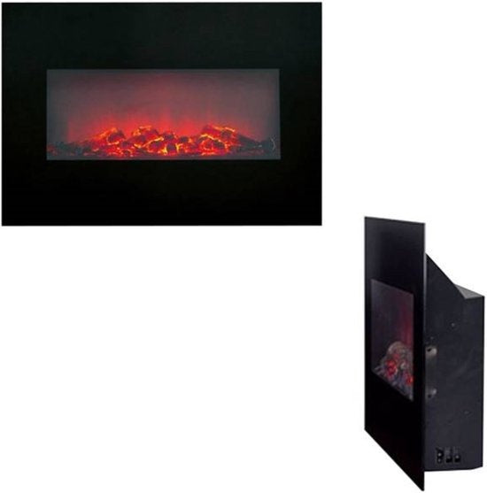 Classic Fire Elektrische Sfeerhaard Memphis - Afstandsbediening en Timer - LED Vlammen - 1800W - Zwart