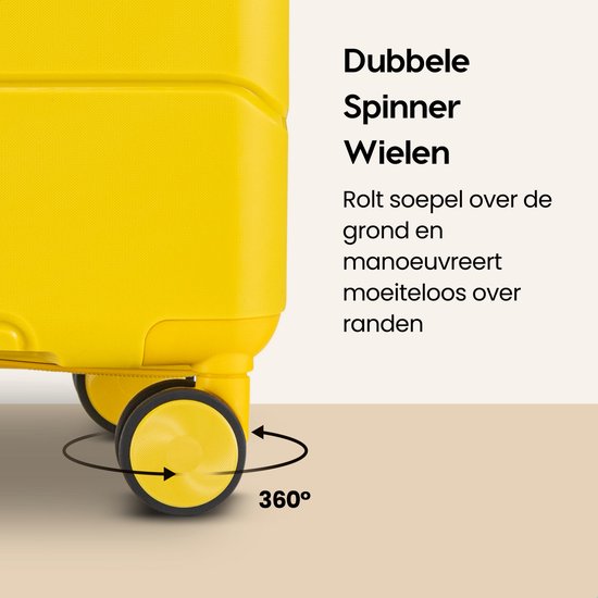 SC Urban Adventurer - Medium Reiskoffer - Cijferslot - 44x27x66cm - 78L - Reiskoffer met Kofferslot - Spinner wielen - Geel