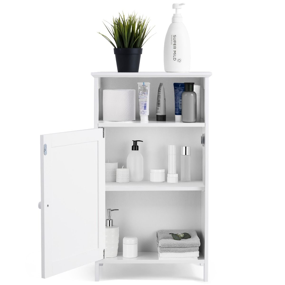 Coast Badkamerkast Met Deur - 3 Laags - 40 x 30 x 70 cm - Wit