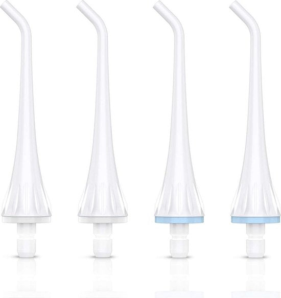 Bintoi® iSonic F500 - Waterflosser Opzetstukjes - Jet Tips - Vervangingsset voor Flosapparaat - 4 Stuks - Wit