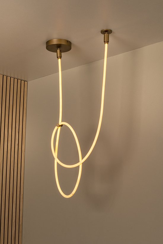 Lucide JANDERIN - Plafonnière (Plafondlamp) - LED Dimbaar - CCT - 1x36W 2200K/3300K - Champagne kleur - Vibes