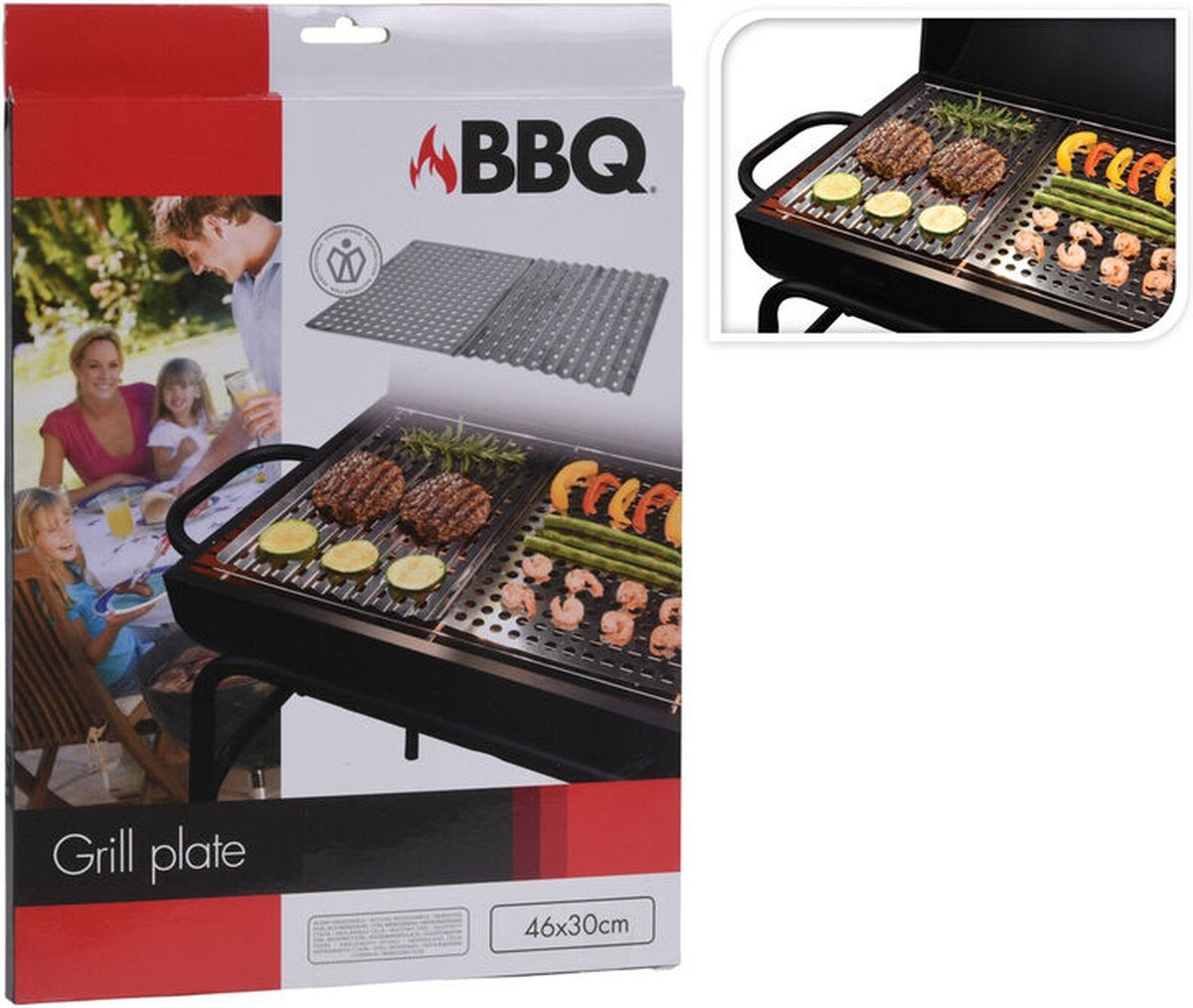 BBQ Barbecue RVS grillplaten - 2 stuks
