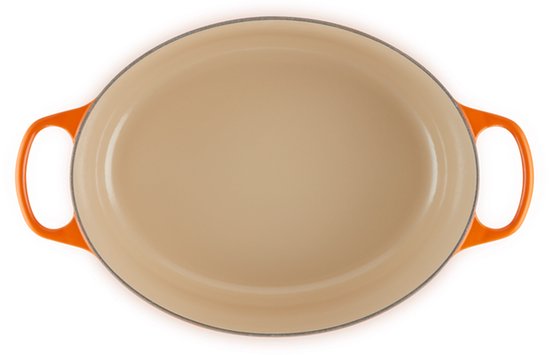 Le Creuset Signature ovale braad-/stoofpan 35 cm - oranjerood