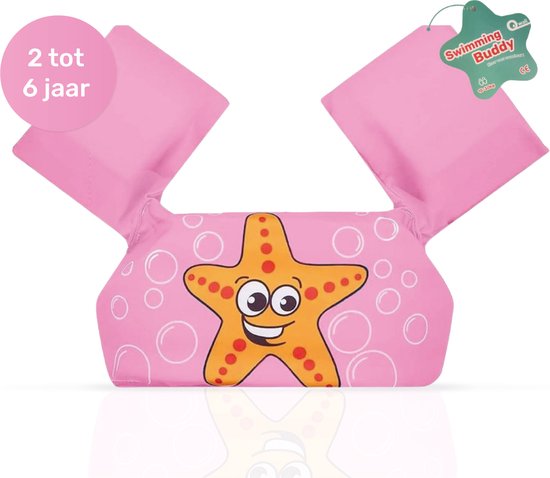 Qwali Puddle Jumper Ster – Comfortabel Zwemvest voor Kinderen van 2-6 Jaar - Roze