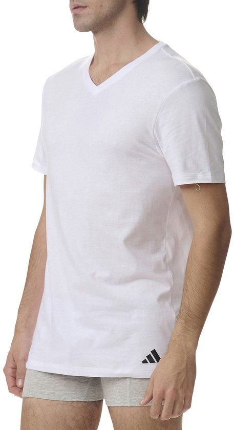 Adidas Sportswear- Active Core Cotton - V Neck Shirts - Heren Ondershirt - Wit - Maat XL