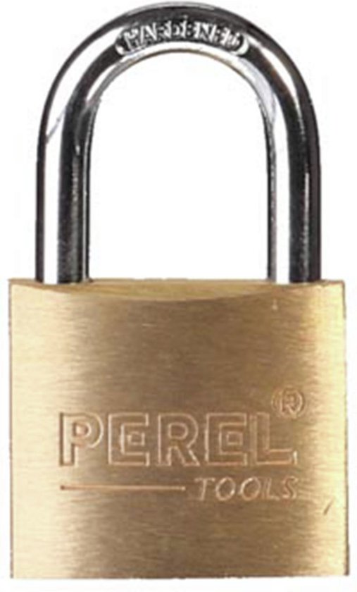 Perel Hangslot 30 mm, met 4-cijferige combinatie en 3 sleutels, lichtgewicht en sterk