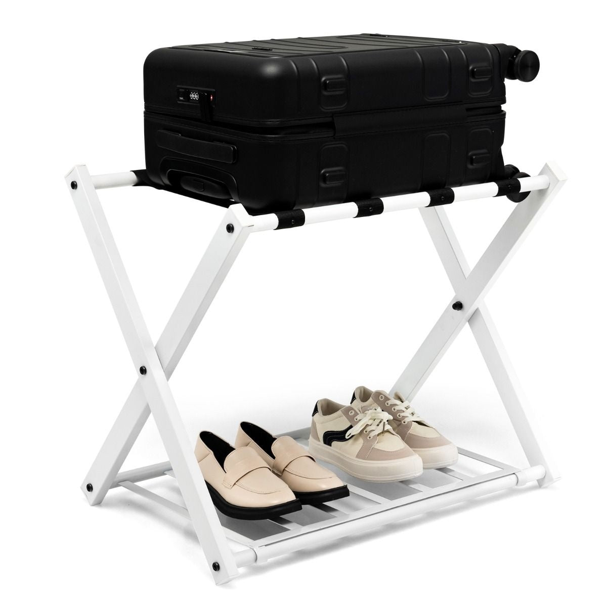 Coast Bagagerek met Schoenenhouder Opvouwbaar - Wit