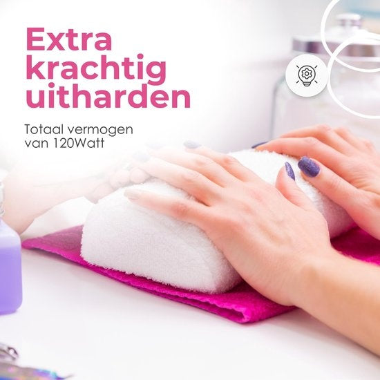 Moods Gellac Professionele Luxe UV Nagellamp - Nageldroger - Bedienbaar met Knoppen - Krachtige LED Lamp - Wit