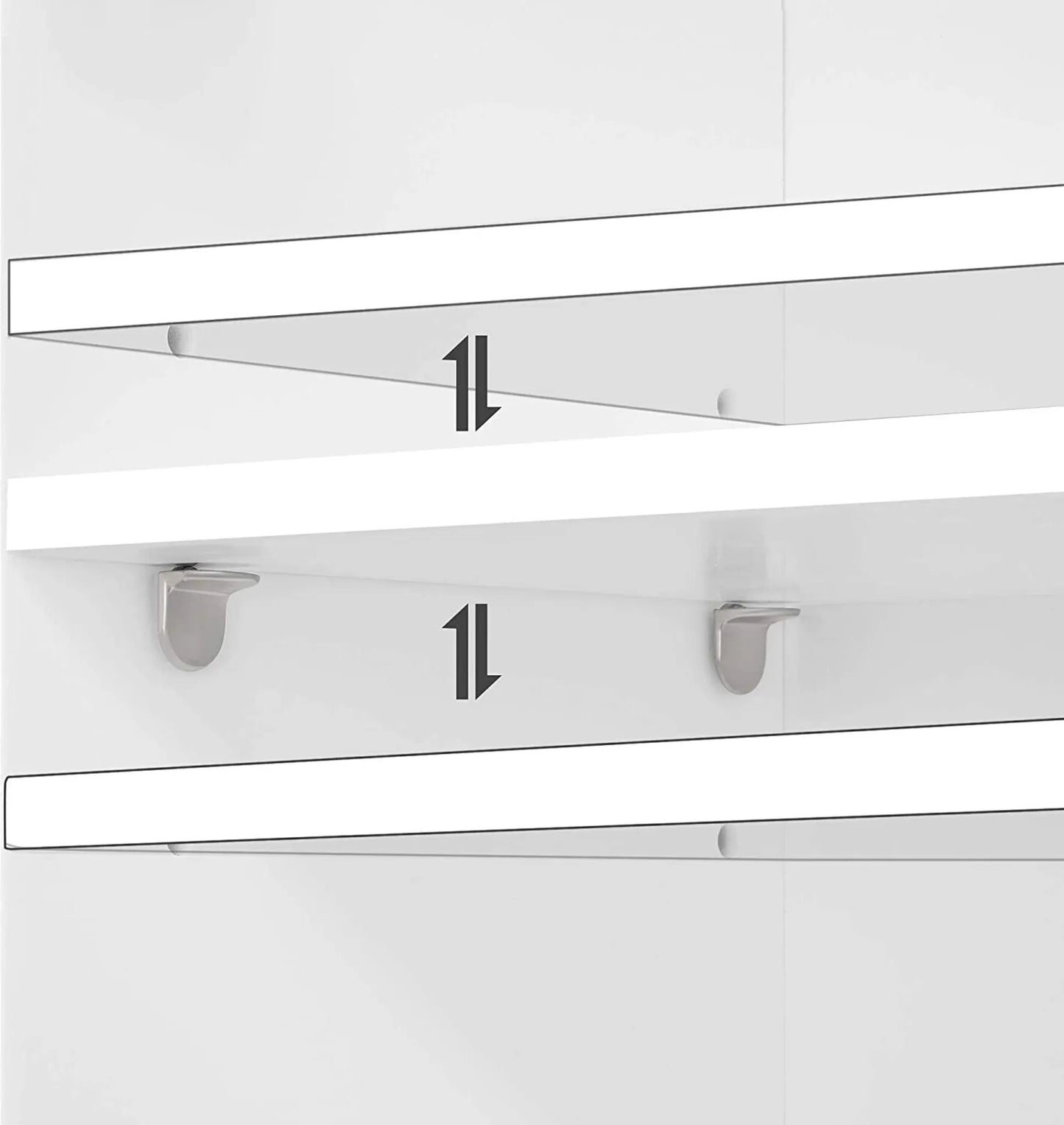 Yaheetech Badkamerkast Wandkast – 35 x 21 x 55 cm – Voorzien Van Twee Verstelbare Planken En Waterafstotende Coating En E1 MDF Constructie – Voor Badkamer En Keuken – Wit Hout