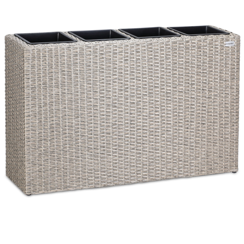 Casaria Polyrattan bloembak crème 95x27x60cm